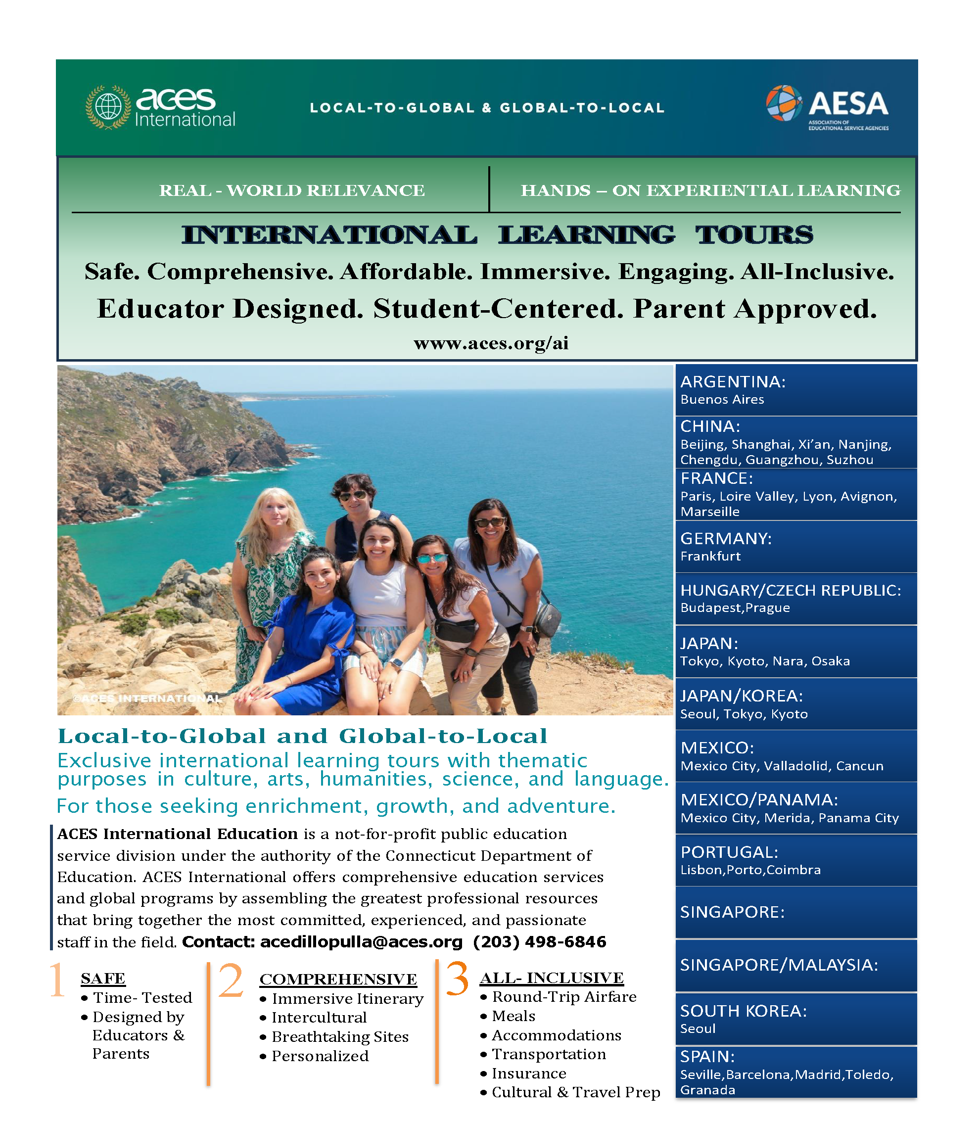 Aces International Menu Of Learning Tours Pdf Final Copy Page 1